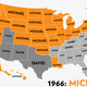 Illustration for article titled Map: Six Decades of the Most Popular Names for Boys, State-by-State